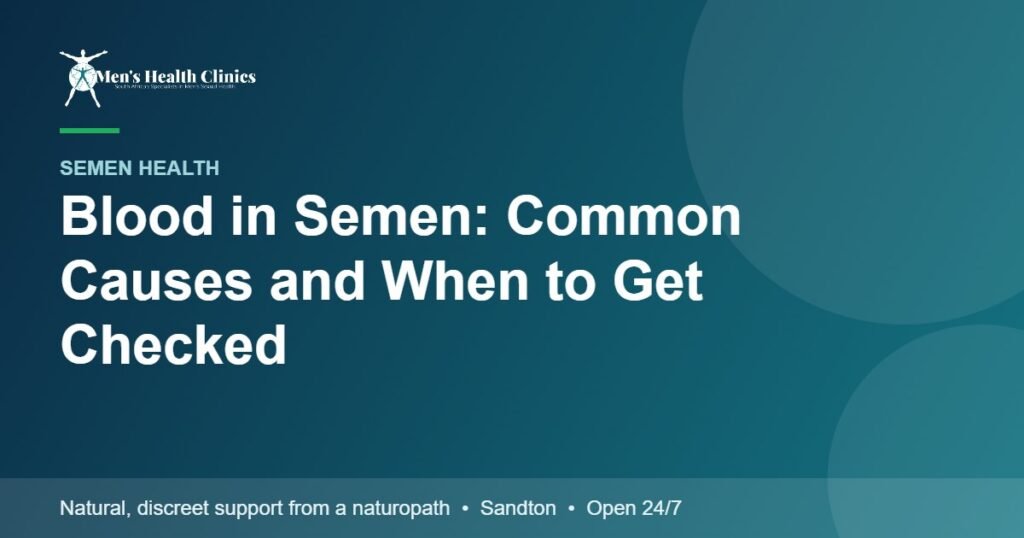 Blood in Semen: Common Causes and When to Get Checked 78 Blood in Semen: Common Causes and When to Get Checked
