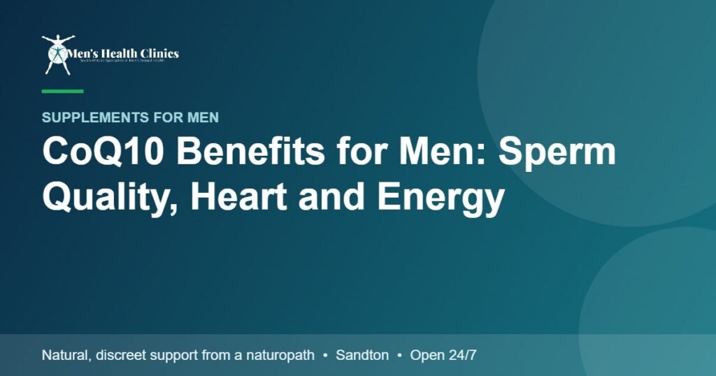 CoQ10 Benefits for Men: Sperm Quality, Heart and Energy 78 CoQ10 Benefits for Men: Sperm Quality, Heart and Energy