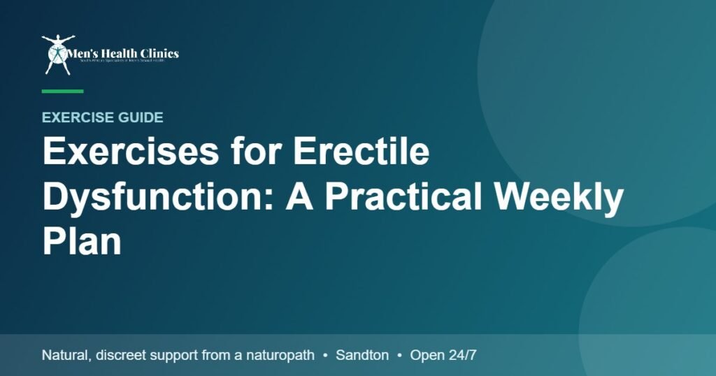 Exercises for Erectile Dysfunction: A Practical Weekly Plan