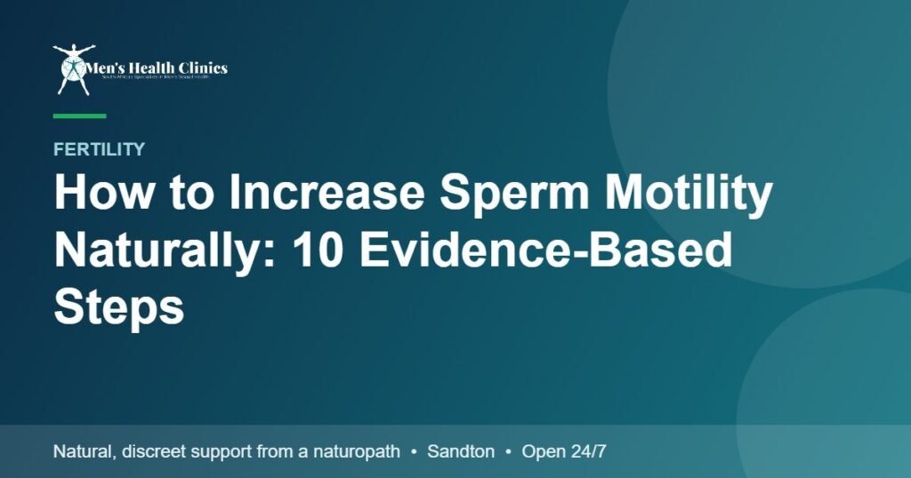 How to Increase Sperm Motility Naturally: 10 Evidence-Based Steps 78 How to Increase Sperm Motility Naturally: 10 Evidence-Based Steps