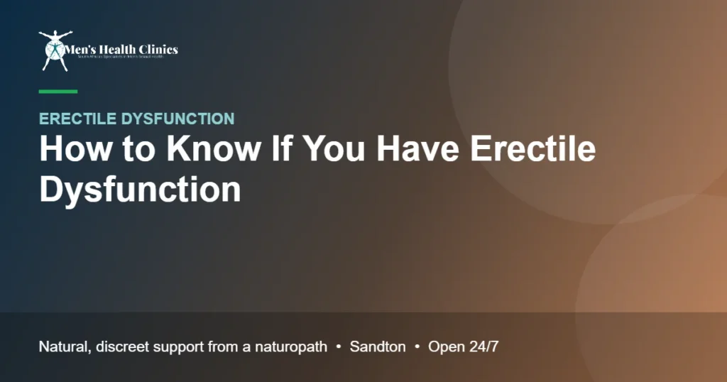 How to Know If You Have Erectile Dysfunction