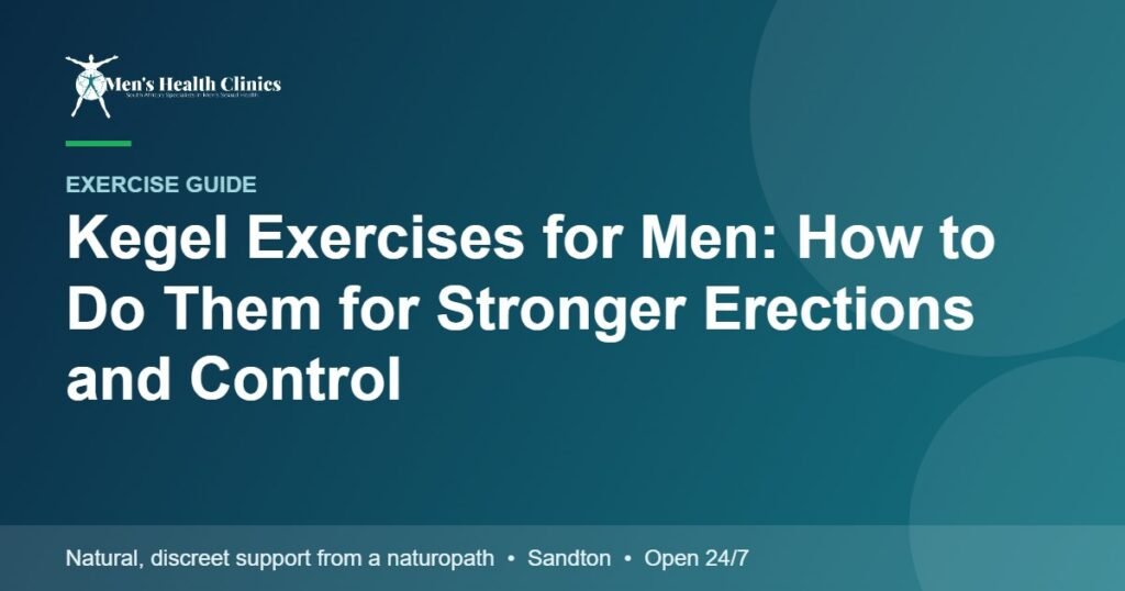 Kegel Exercises for Men: How to Do Them for Stronger Erections and Control