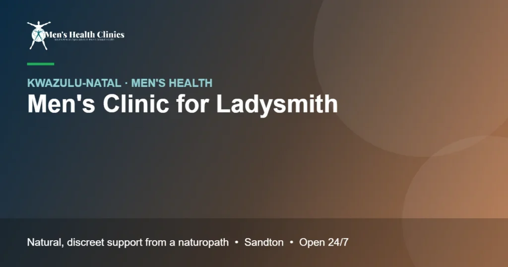 Mens Clinic for Ladysmith: Natural Men's Health Care, Remote or In Person 78 Mens Clinic for Ladysmith
