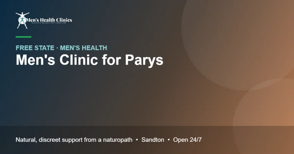 Mens Clinic for Parys: Natural Men's Health Care, Remote or In Person 78 Mens Clinic for Parys