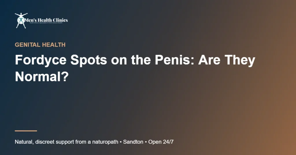 Fordyce Spots on the Penis: Are They Normal?