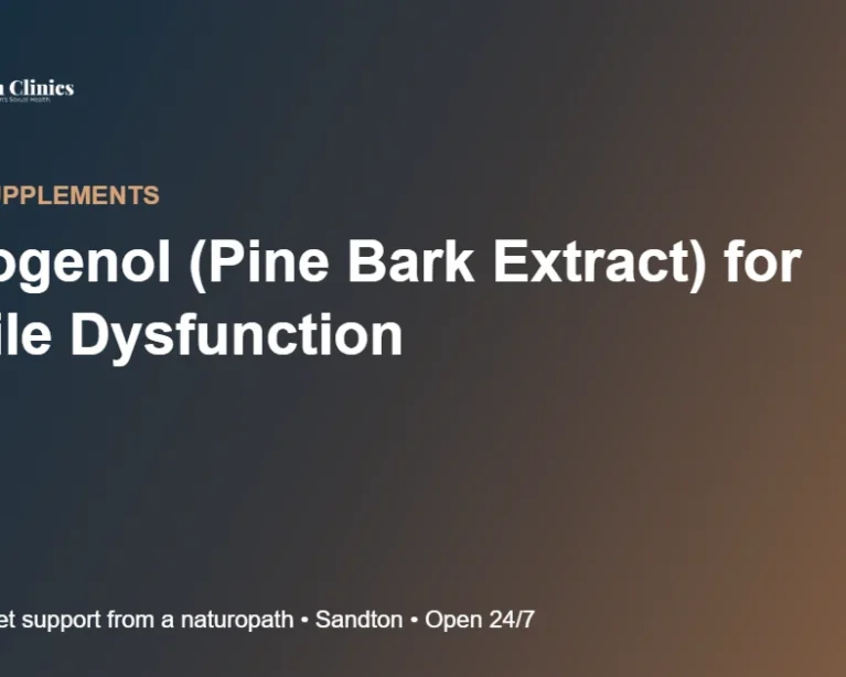 Pycnogenol (Pine Bark Extract) for Erectile Dysfunction