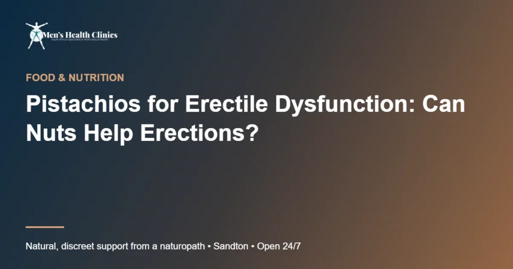 Pistachios for Erectile Dysfunction: Can Nuts Help Erections? 78 Pistachios for Erectile Dysfunction: Can Nuts Help Erections?