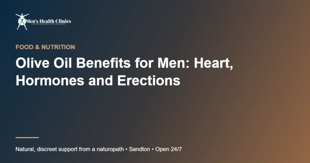 Olive Oil Benefits for Men: Heart, Hormones and Erections