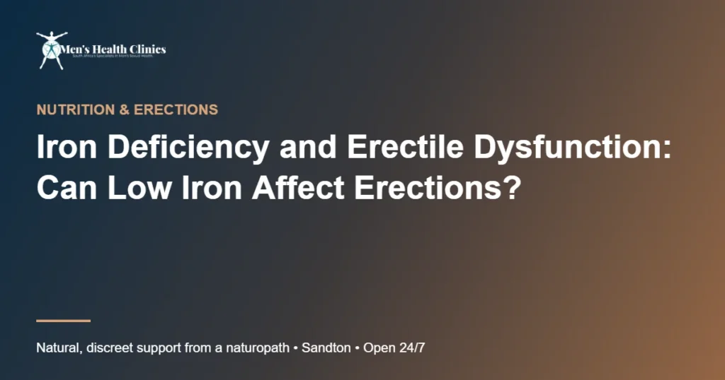Iron Deficiency and Erectile Dysfunction: Can Low Iron Affect Erections? 78 Iron Deficiency and Erectile Dysfunction: Can Low Iron Affect Erections?