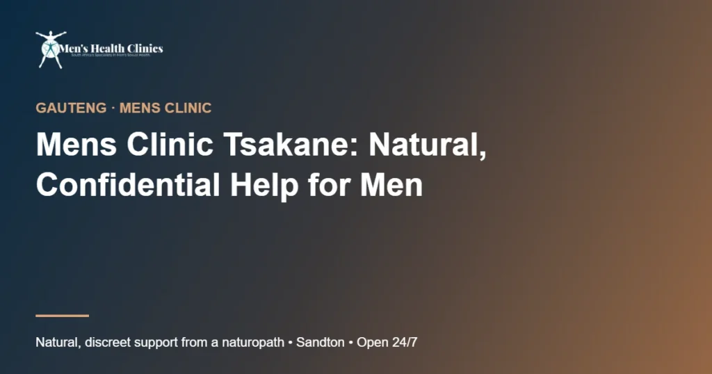 Mens Clinic Tsakane: Natural, Confidential Help for Men