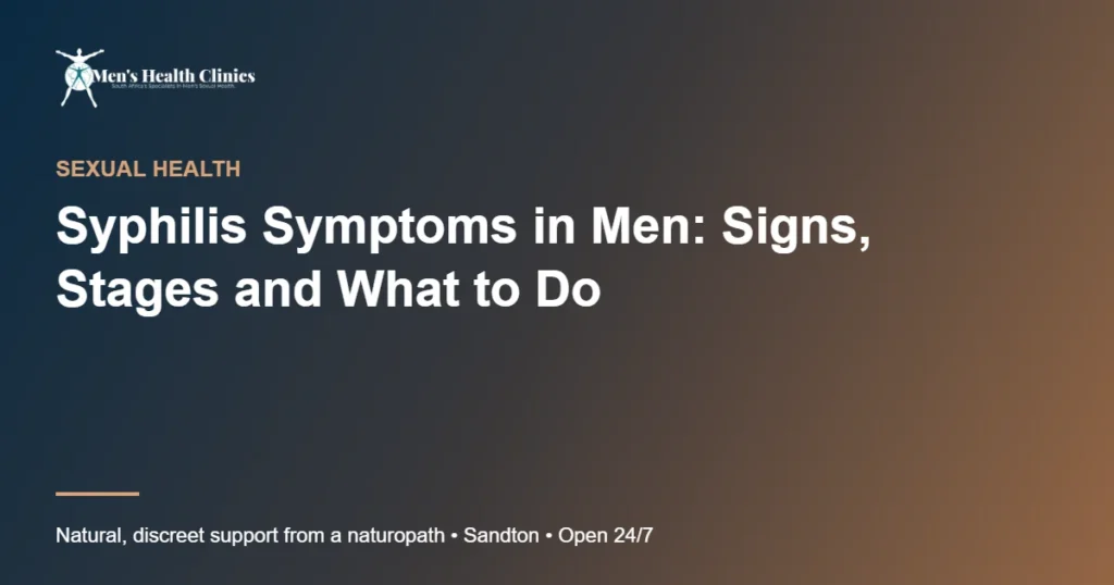 Syphilis Symptoms in Men: Signs, Stages and What to Do