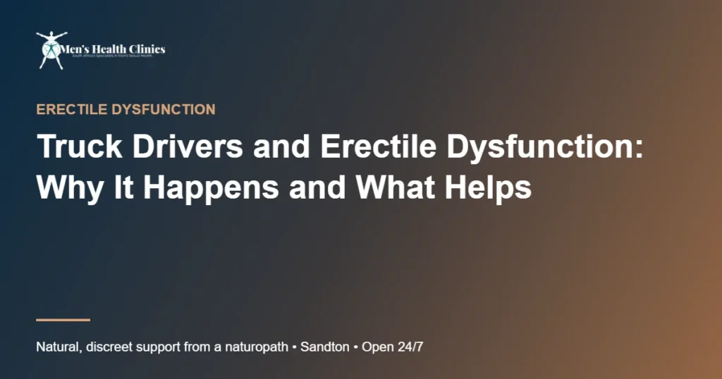 Truck Drivers and Erectile Dysfunction: Why It Happens and What Helps 78 Truck Drivers and Erectile Dysfunction: Why It Happens and What Helps