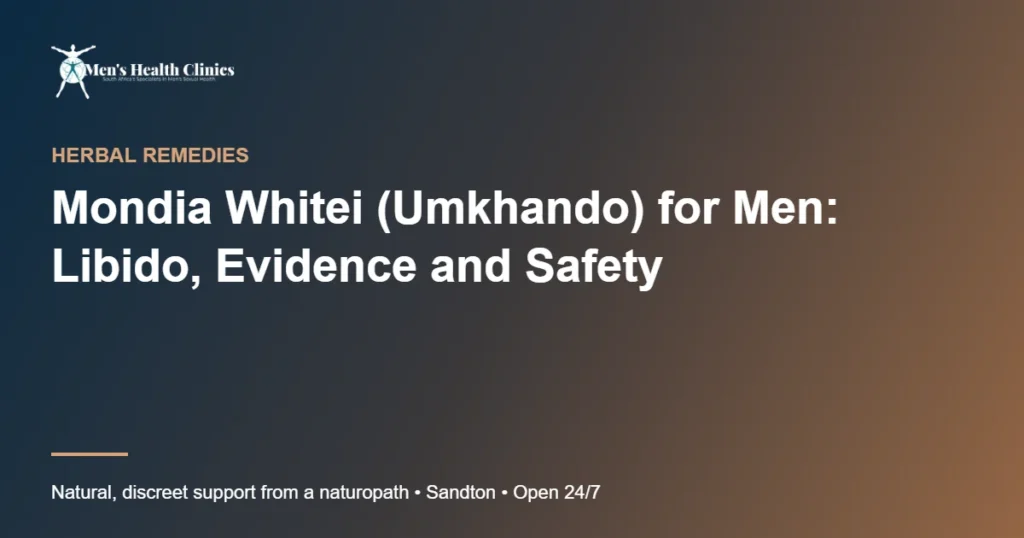 Mondia Whitei (Umkhando) for Men: Libido, Evidence and Safety