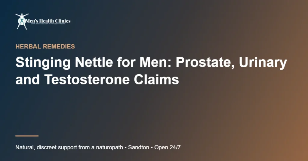 Stinging Nettle for Men: Prostate, Urinary and Testosterone Claims