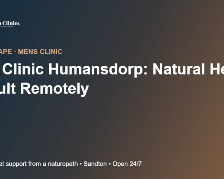 Mens Clinic Humansdorp: Natural Help, Consult Remotely