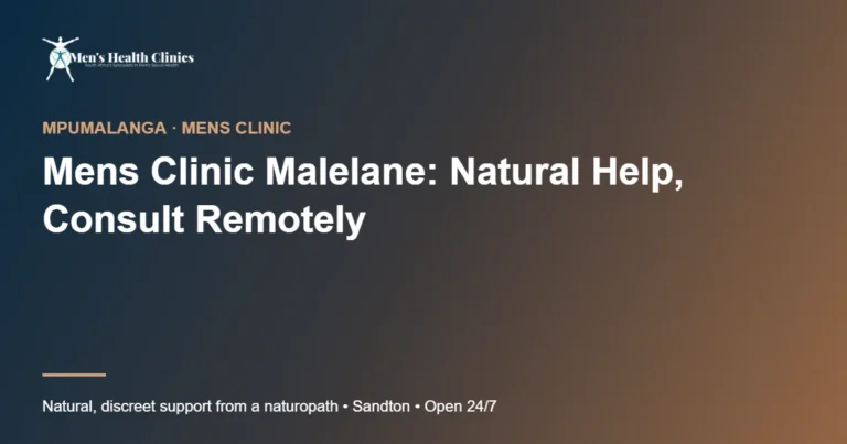 Mens Clinic Malelane: Natural Help, Consult Remotely