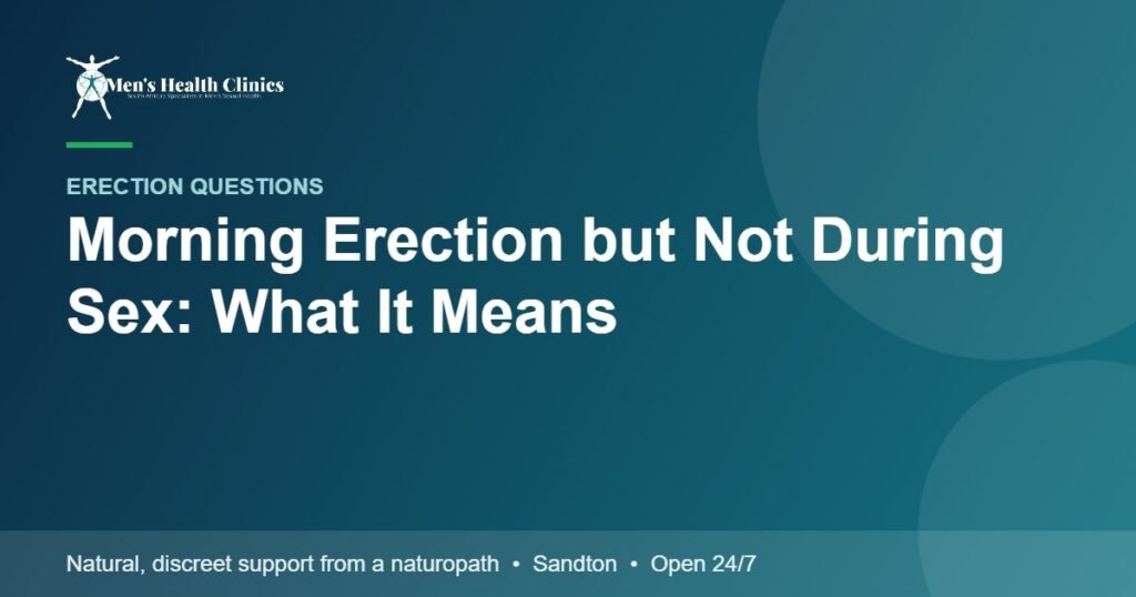 Morning Erection but Not During Sex: What It Means