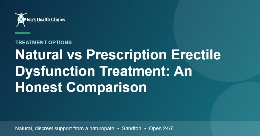 Natural vs Prescription Erectile Dysfunction Treatment: An Honest Comparison 78 Natural vs Prescription Erectile Dysfunction Treatment: An Honest Comparison