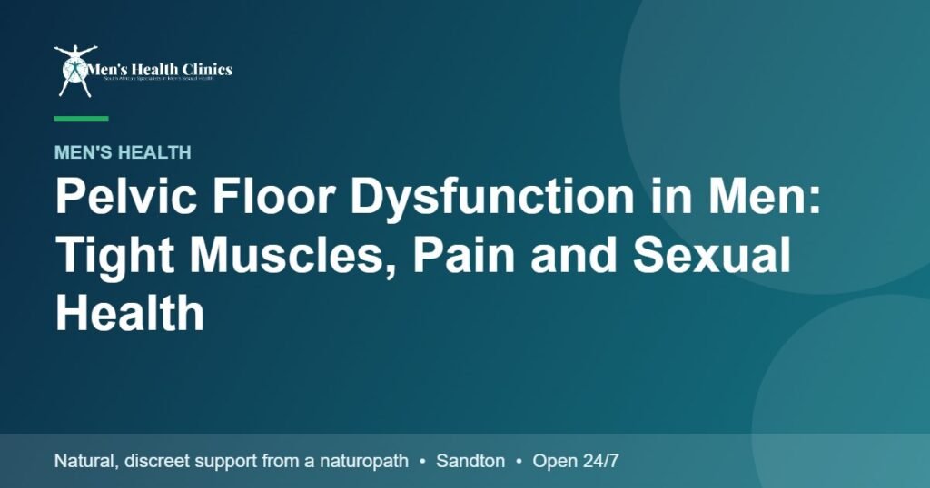Pelvic Floor Dysfunction in Men: Tight Muscles, Pain and Sexual Health 78 Pelvic Floor Dysfunction in Men: Tight Muscles, Pain and Sexual Health
