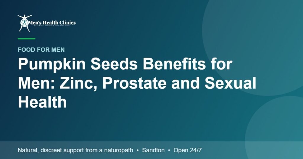 Pumpkin Seeds Benefits for Men: Zinc, Prostate and Sexual Health