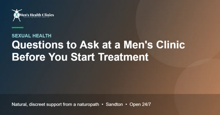 Questions to Ask at a Men's Clinic Before You Start Treatment