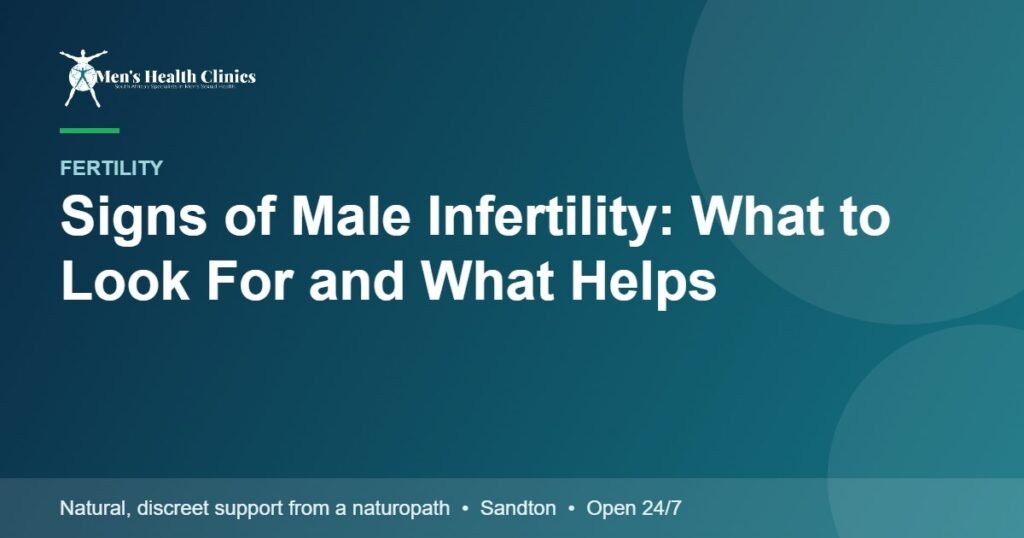 Signs of Male Infertility: What to Look For and What Helps