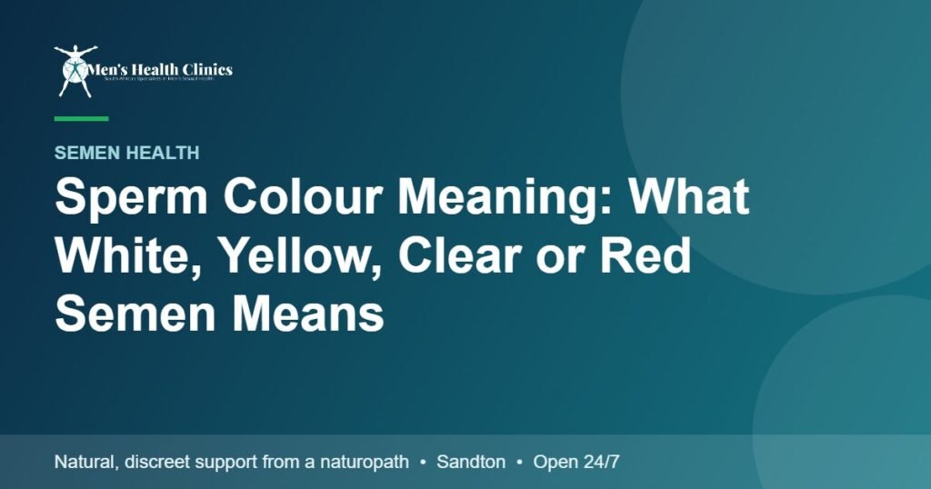 Sperm Colour Meaning: What White, Yellow, Clear or Red Semen Means 78 Sperm Colour Meaning: What White, Yellow, Clear or Red Semen Means