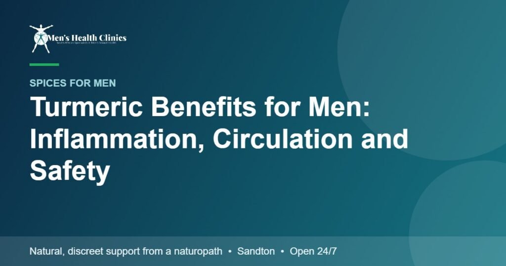 Turmeric Benefits for Men: Inflammation, Circulation and Safety 78 Turmeric Benefits for Men: Inflammation, Circulation and Safety