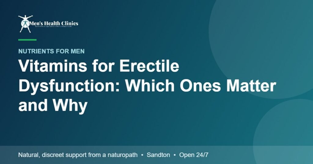 Vitamins for Erectile Dysfunction: Which Ones Matter and Why 78 Vitamins for Erectile Dysfunction: Which Ones Matter and Why